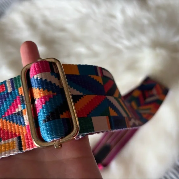 Wide Colorful Patterned Bag Strap - Picture 5 of 13